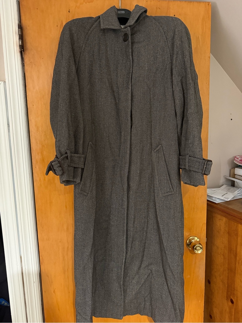Vintage 1980s Perry Ellis Twill Balmacaan Coat!